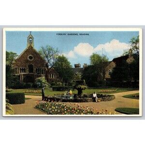 Forbury Gardens Reading Postcard Vintage Dennis Productions 1960s Unposted